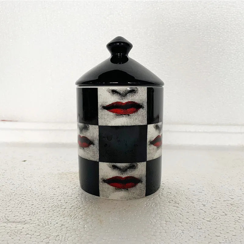 Face Candle Mug Holder Can Cotton Swab Storage - Bellarte Enchanté Face Candle Mug Holder Can Cotton Swab Storage